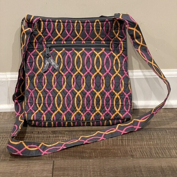 Vera Bradley Jazzy Swirls Hipster Crossbody Shoulder Bag Purse EUC - Picture 2 of 12